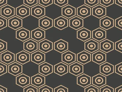 Vector damask seamless retro pattern background polygon geometry cross honeyc Illustrazione stock