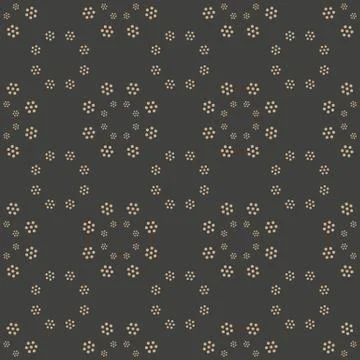 Vector damask seamless retro pattern background round curve cross dot frame l Stock Illustration