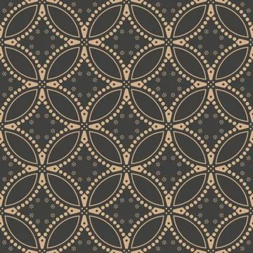 Vector damask seamless retro pattern background round curve cross frame chain 스톡 일러스트