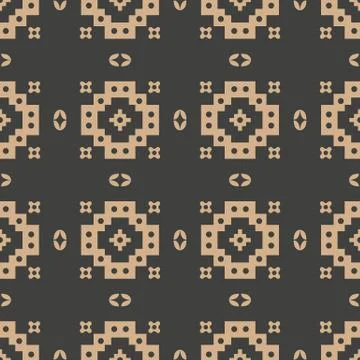 Vector damask seamless retro pattern background geometry square cross frame k Illustrazione stock