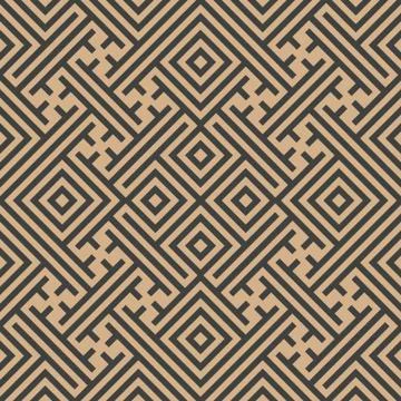 Vector damask seamless retro pattern background oriental spiral check cross l Stock Illustration