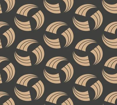 Vector damask seamless retro pattern background round spiral vrotex cross geo Stock Illustration