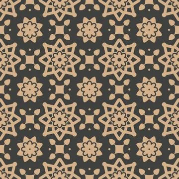 Vector damask seamless retro pattern background star curve flower frame kalei 스톡 일러스트