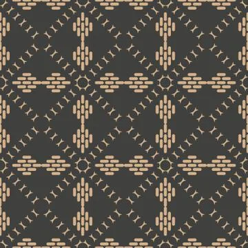 Vector damask seamless retro pattern background aboriginal geometry curve cro Illustrazione stock