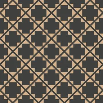 Vector damask seamless retro pattern background triangle geometry check cross 库存插图