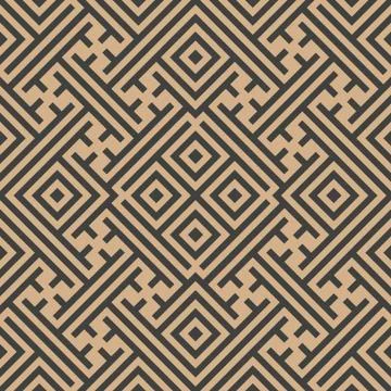 Vector damask seamless retro pattern background check square geometry cross l Stock Illustration