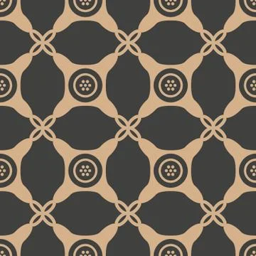 Vector damask seamless retro pattern background round curve cross frame chain Illustrazione stock