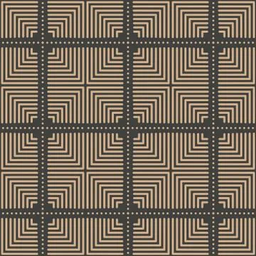 Vector damask seamless retro pattern background square geometry cross frame l 库存插图