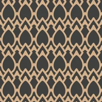 Vector damask seamless retro pattern background geometry curve cross frame ch 스톡 일러스트