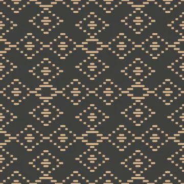 Vector damask seamless retro pattern background check geometry cross stitch f Stockillustratie