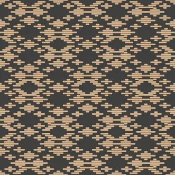 Vector damask seamless retro pattern background check stitch geometry triangl Stockillustratie