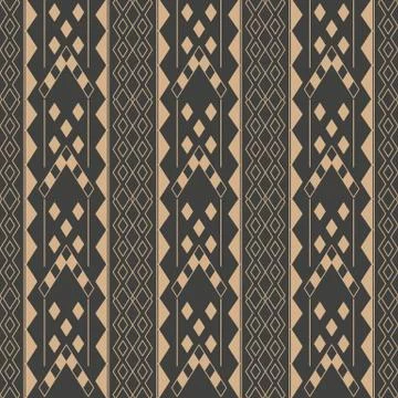 Vector damask seamless retro pattern background check geometry triangle cross Illustrazione stock