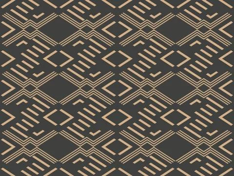Vector damask seamless retro pattern background check geometry cross frame li Stock Illustration