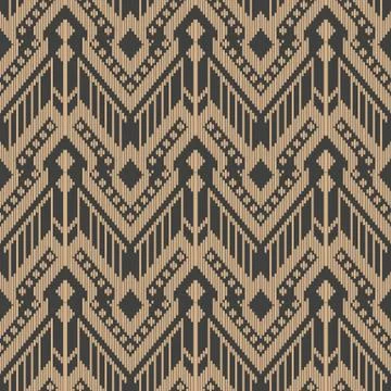 Vector damask seamless retro pattern background aboriginal geometry check sti Stockillustratie