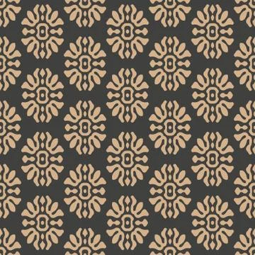 Vector damask seamless retro pattern background round cross oriental flower k 스톡 일러스트