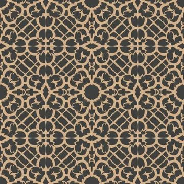 Vector damask seamless retro pattern background round cross lace flower frame 스톡 일러스트