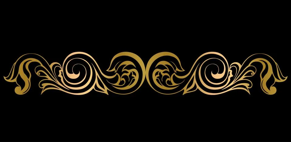 Vector damask vintage baroque scroll ornament. Victorian monogram heraldic swirl Stock Illustration