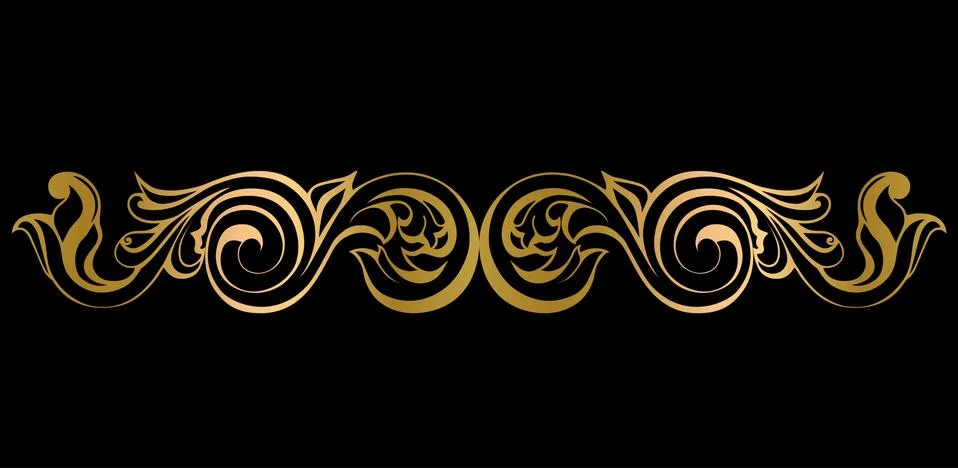 Vector damask vintage baroque scroll ornament. Victorian monogram heraldic swirl Stock Illustration