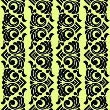 Vector damask vintage baroque scroll ornament swirl. Victorian monogram heral Stock Illustration