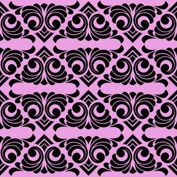Vector damask vintage baroque scroll ornament swirl. Victorian monogram heral Stock Illustration