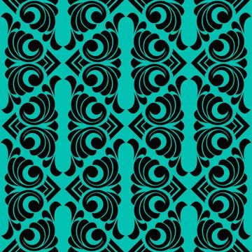 Vector damask vintage baroque scroll ornament swirl. Victorian monogram heral Stock Illustration