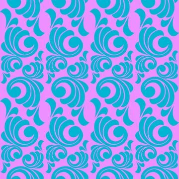 Vector damask vintage baroque scroll ornament swirl. seamless pattern イラスト素材