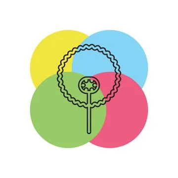 Vector Dandelion blowing silhouette. Stock Illustration