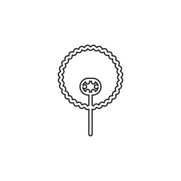 Vector Dandelion blowing silhouette. Stock Illustration