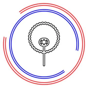 Vector Dandelion blowing silhouette. Stock Illustration