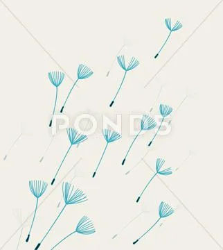 Vector dandelion fluff Stock Illustration