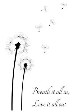 Vector Dandelion Silhouette Stock Illustration