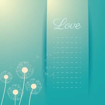 Vector dandelion on a wind loses the integrity Stock Illustration