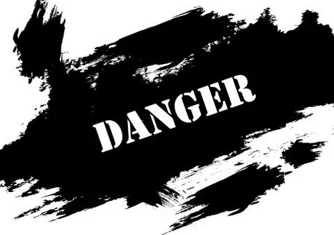 Vector : Danger on grunge paint Stock Illustration