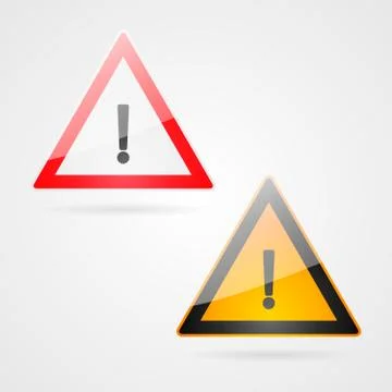 Vector danger signs Stock Illustration