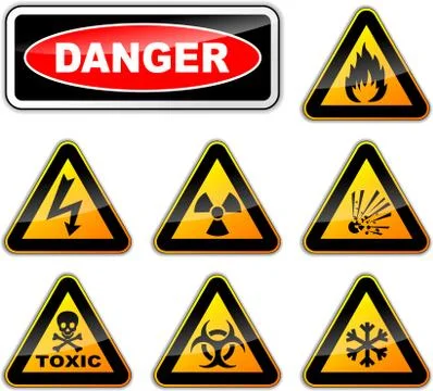 Vector danger signs Stock Illustration
