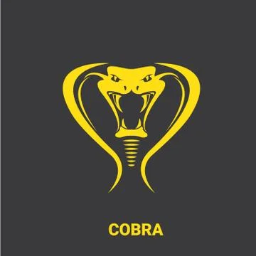 Vector dangerous cobra snake head with hood logo design template. danger king Stock Illustration