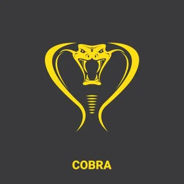 Vector dangerous cobra snake head with hood logo design template. danger king Stockillustratie