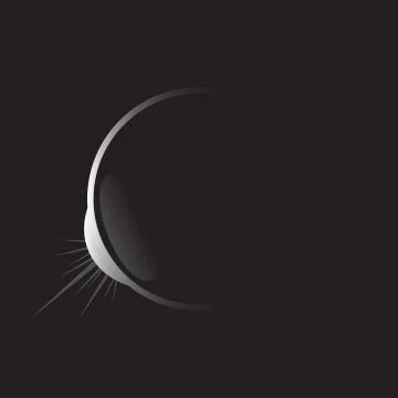 Vector dark abstract background with a solar eclipse. Black open space with a Stock Illustration