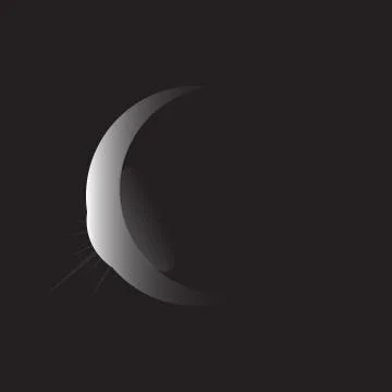 Vector dark abstract background with a solar eclipse. Black open space with a Stock Illustration