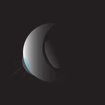 Vector dark abstract background with a solar eclipse. Black open space with a Stock Illustration