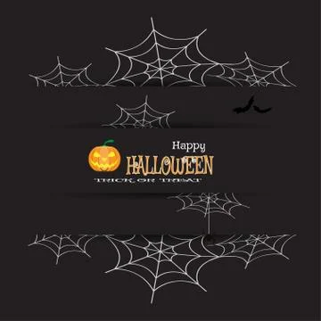 Vector dark gray paper poster with slots for Halloween holiday with an inscri Stock Illustration