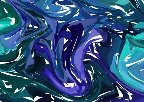 Vector Dark Green and blue marble abstract background. Liquid marble pattern. 스톡 일러스트
