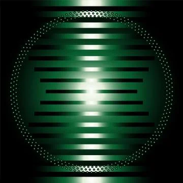 The vector dark green light abstract grid circle background Stock Illustration