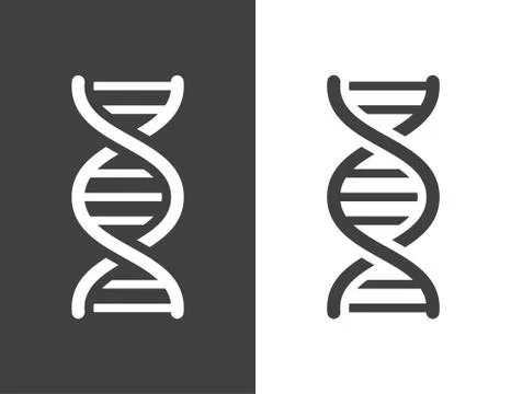 Vector dark grey dna helix icon Stock Illustration