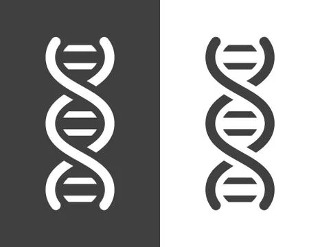 Vector dark grey dna helix icon Stock Illustration