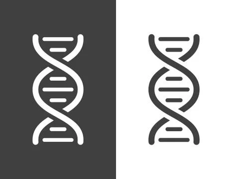 Vector dark grey dna helix icon Stock Illustration