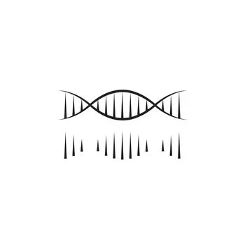 Vector dark grey dna helix icon Stock Illustration