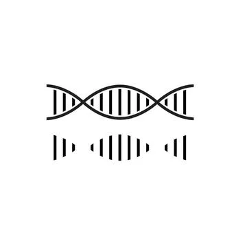 Vector dark grey dna helix icon イラスト素材