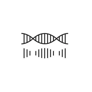 Vector dark grey dna helix icon Stockillustratie