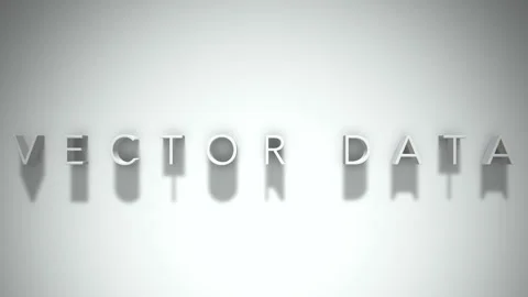 Vector Data 3D title animation with shadows on a white background Stock Footage 296492890